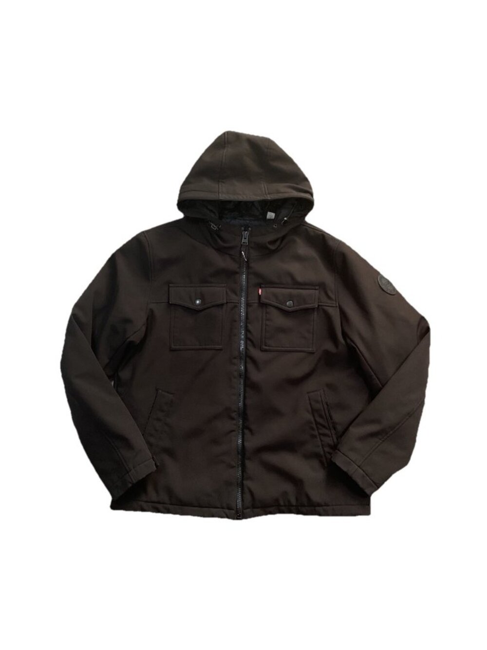 Levi’s XL Men’s Jacket Hooded Black Pockets Heavy Weight Protection Hood Pocket